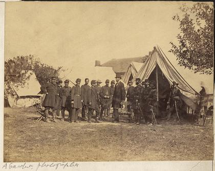 Gardner's photograph of Lincoln at Antietam, 1862.