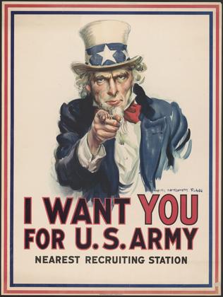 James Montgomery Flagg's I Want YOU recruiting poster, 1917.