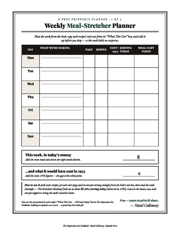The Weekly Meal-Stretcher Planner card