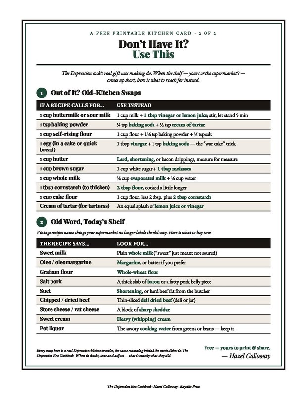 The Don&rsquo;t Have It? Use This substitution card